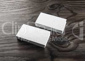 White business cards