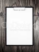 Blank letterhead in clipboard