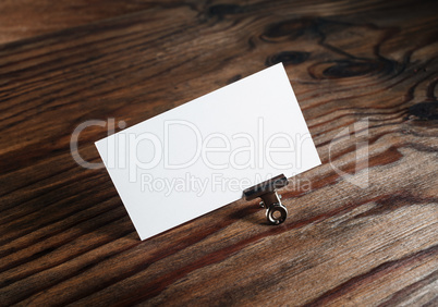 Blank white business card