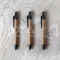 Three blank pens