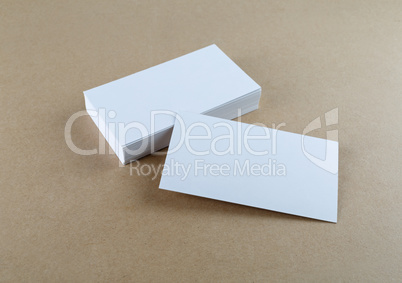 White business cards