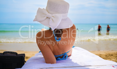 Woman on the beach