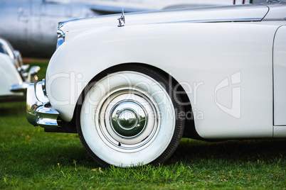 White retro car