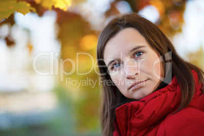 Autumn portrait of a woman