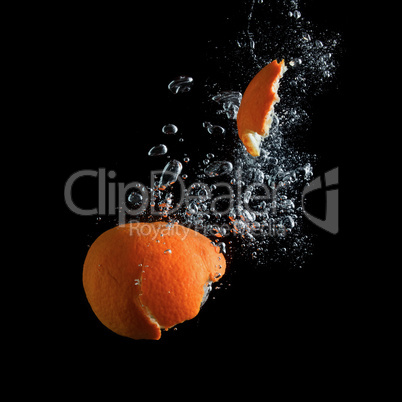 Mandarin in water