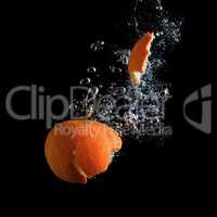 Mandarin in water