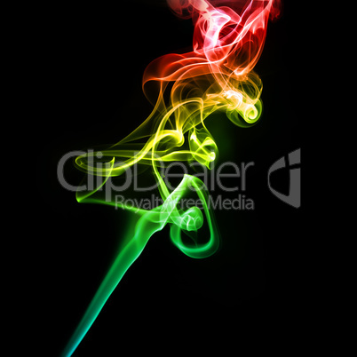 bright colored smoke