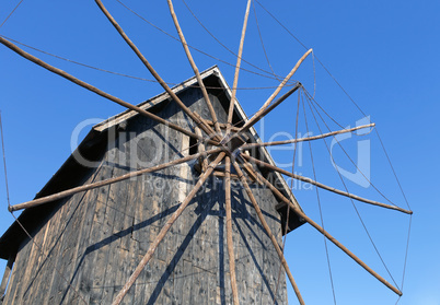 Old wooden windmill