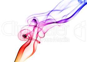 Colored smoke on white