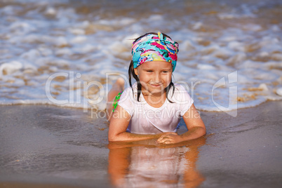 Baby girl on the beach
