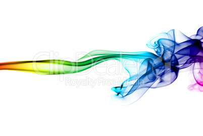 Abstract smoke on white