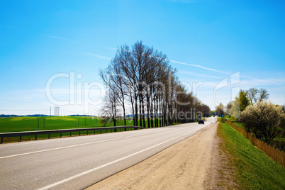 Asphalt road in the countryside