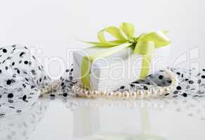 Gift box and pearls