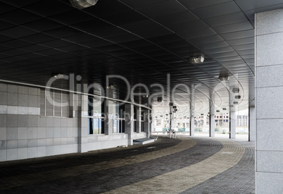 Minsk-Arena - colonnade and paving slabs