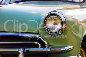 Headlight of retro car