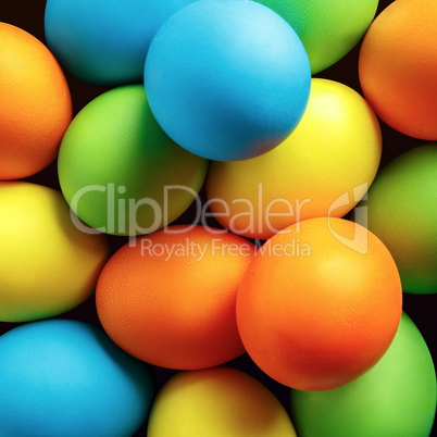 Close-up of Easter eggs
