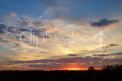 Beautiful sunset cloudscape.