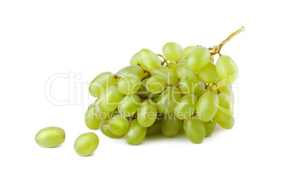 green grapes on white background