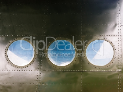 Portholes on old aircraft