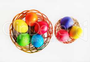 Baskets with Easter eggs