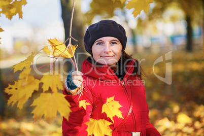 Woman and autumn
