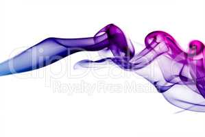 Abstract purple and blue smoke