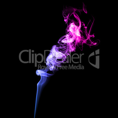 Purple and blue smoke