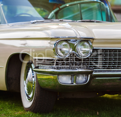 Headlight of vintage car