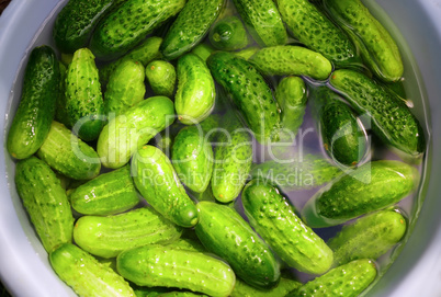 Wash cucumbers
