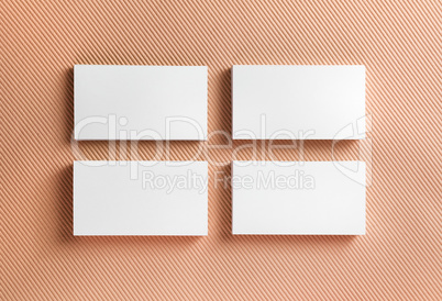 White business cards