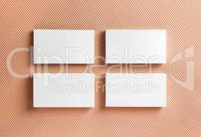 White business cards