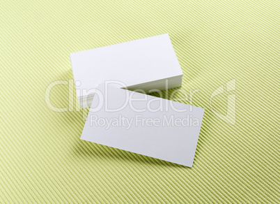 Blank white business cards