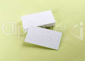 Blank white business cards