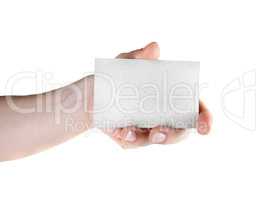 Showing a business card