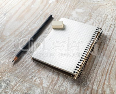 Blank notepaper with pencil