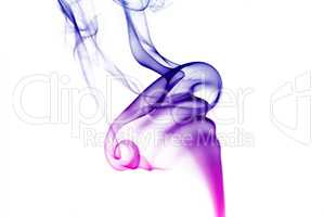 Colorful purple smoke