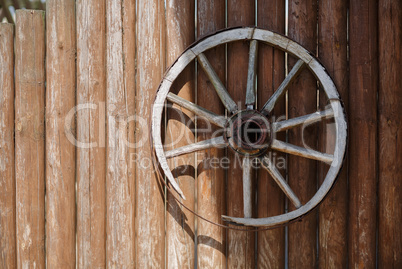 Old cart wheel