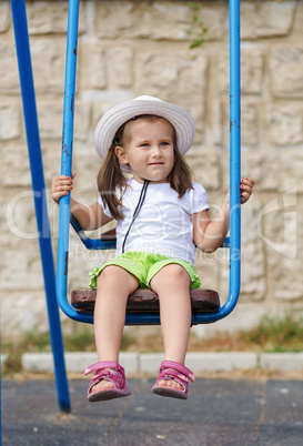 Child on a swing