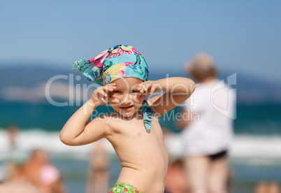 Child in headscarf