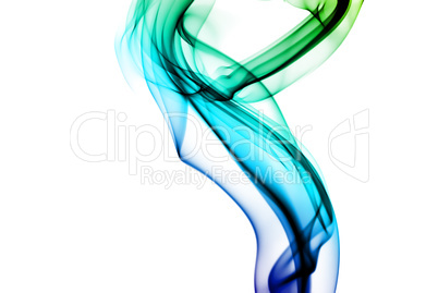 Green and blue smoke