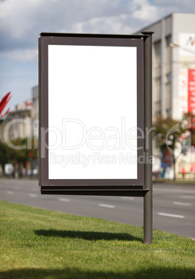 Blank vertical billboard