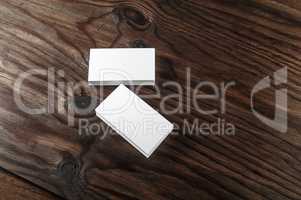 Blank white business cards