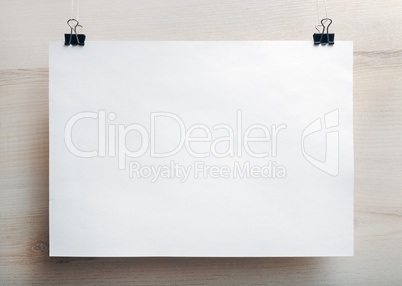 Blank paper poster
