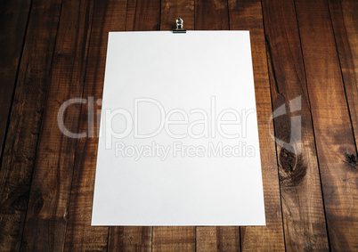 Blank paper poster