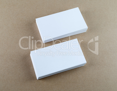 White business cards