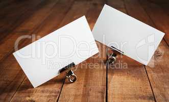 Blank business cards