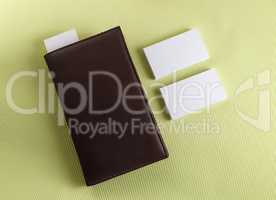 Notepad with business cards