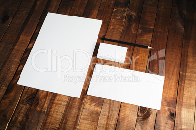 Photo of blank stationery set