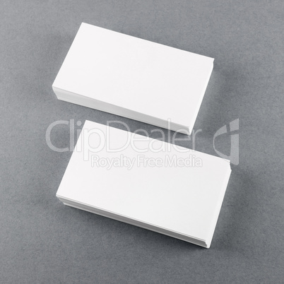 Blank white business cards