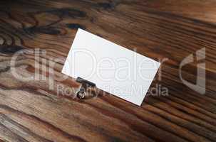 Blank white business card